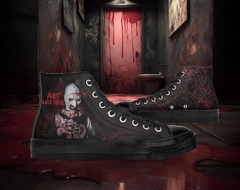 Terrifier High Top Sneakers Slasher Film Fan Schuhe Horrorfilm Art der Clown