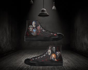 Horror Movie High Top Sneakers: Slasher Film Fan Shoes