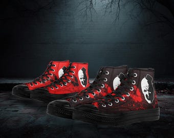 Terrifier High Top Sneakers Slasher Film Fan Shoes Horror Movie Art the Clown