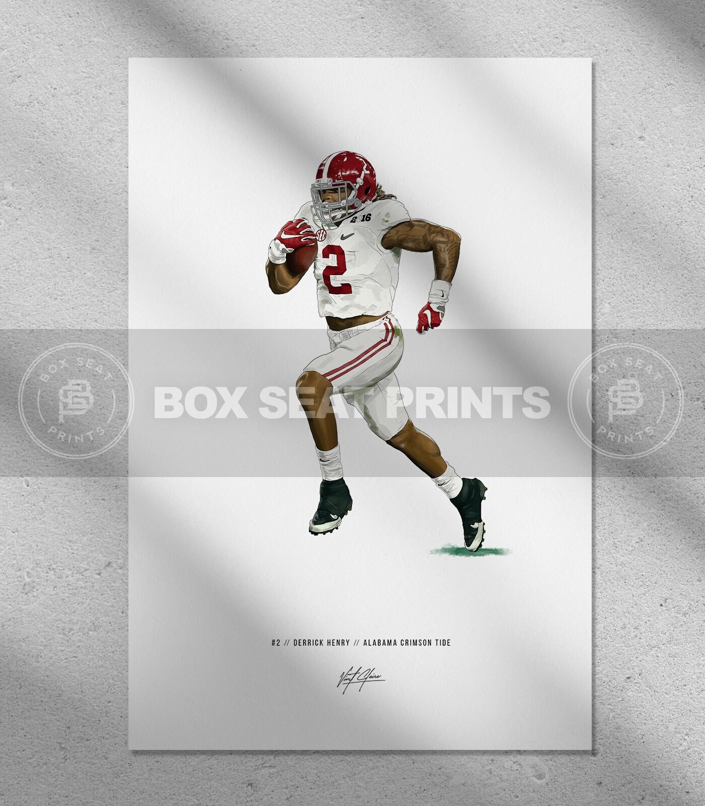 Derrick Henry Art Illustrated Poster, Derrick Henry Poster, King Henry ...