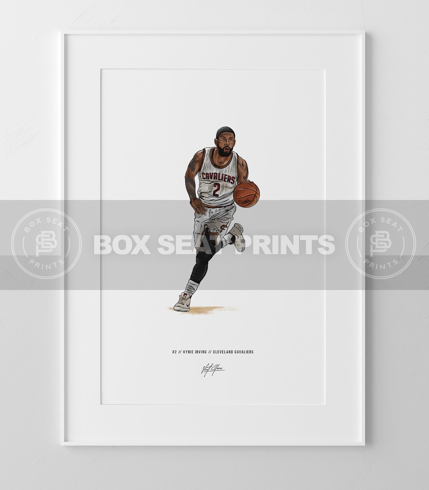 Kyrie Irving Cleveland Cavaliers Basketball Art Illustrated Print Poster, Kyrie Irving Poster ...