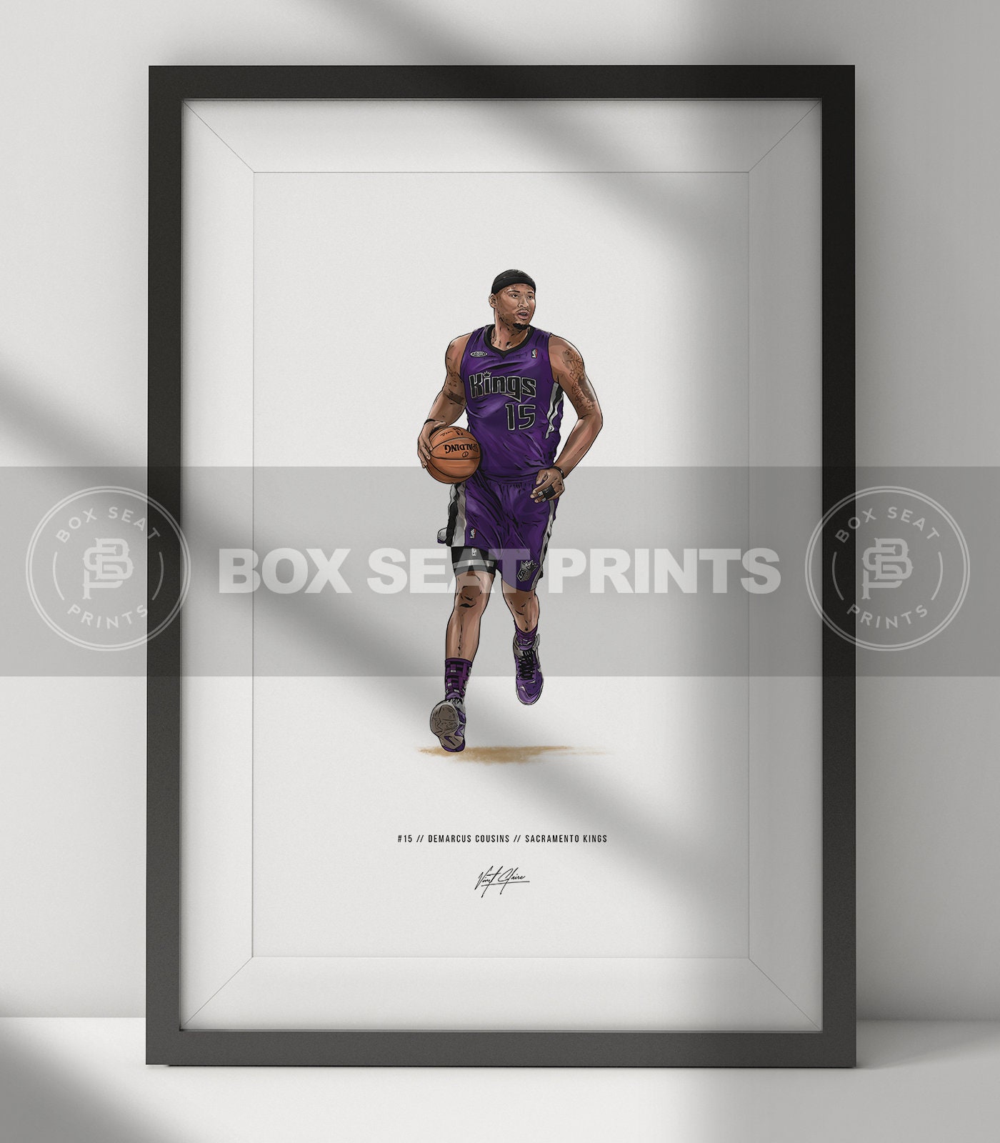 Demarcus Cousins Poster Sacramento Kings Basketball Illustrated Art ...