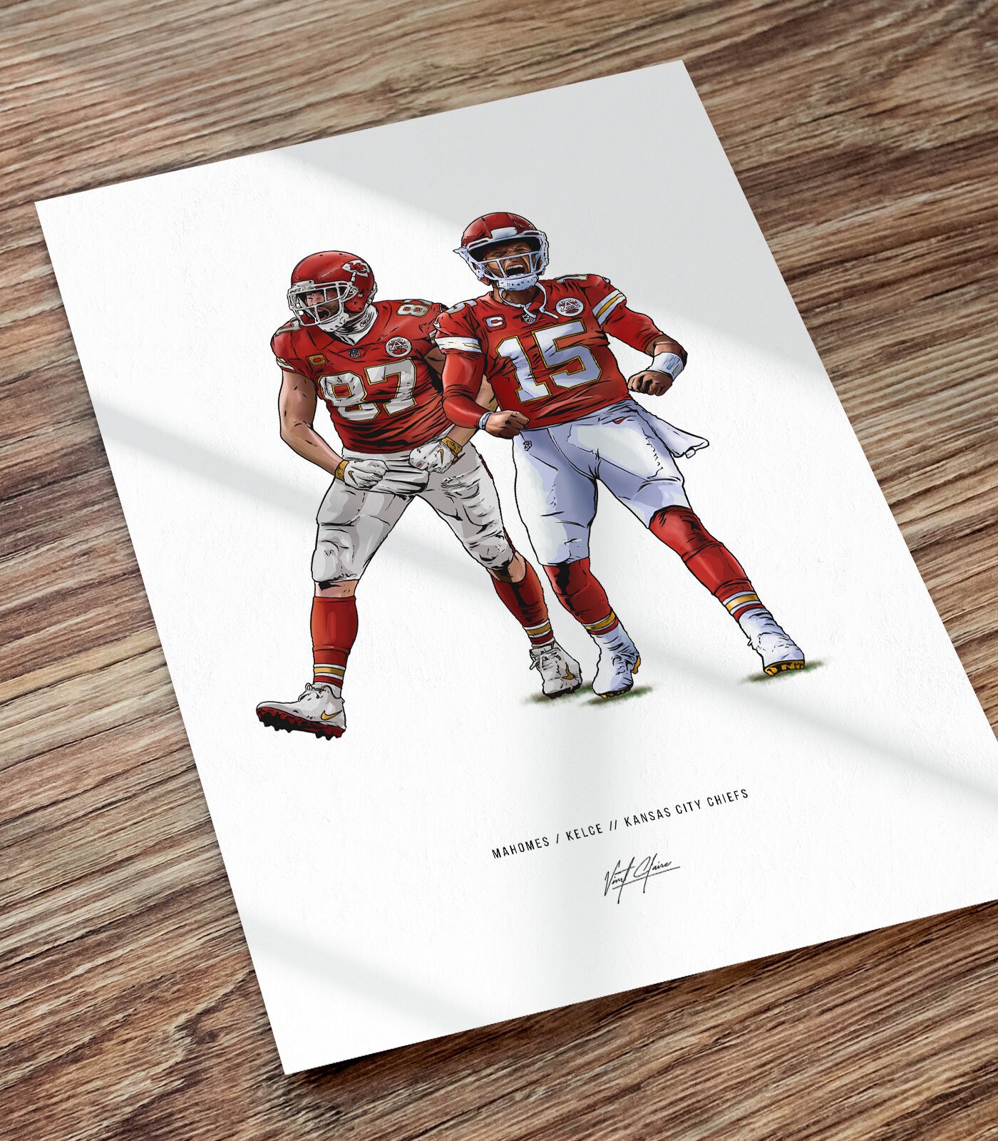 Discover Patrick Mahomes Travis Kelce Kansas City Chiefs Football Poster