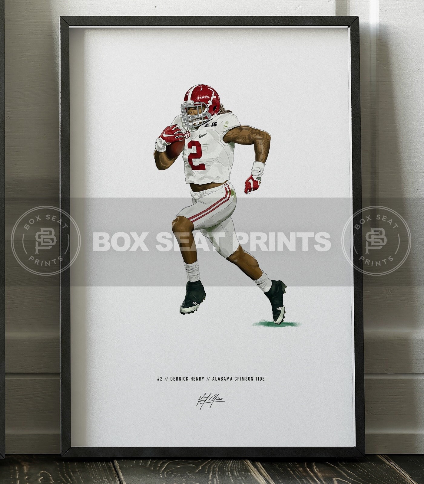 Derrick Henry Art Illustrated Poster, Derrick Henry Poster, King Henry ...