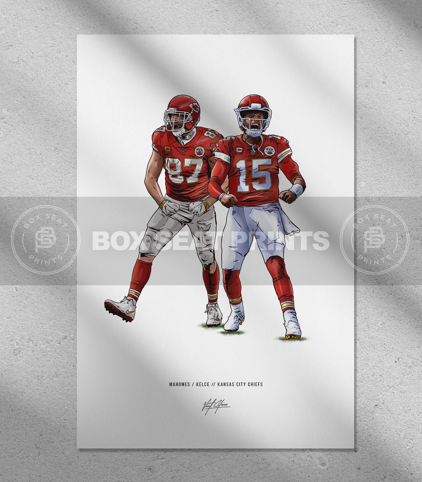 Discover Patrick Mahomes Travis Kelce Kansas City Chiefs Football Poster