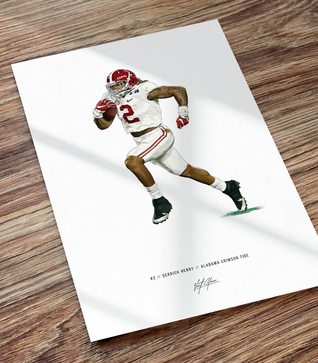 Derrick Henry Art Illustrated Poster, Derrick Henry Poster, King Henry ...