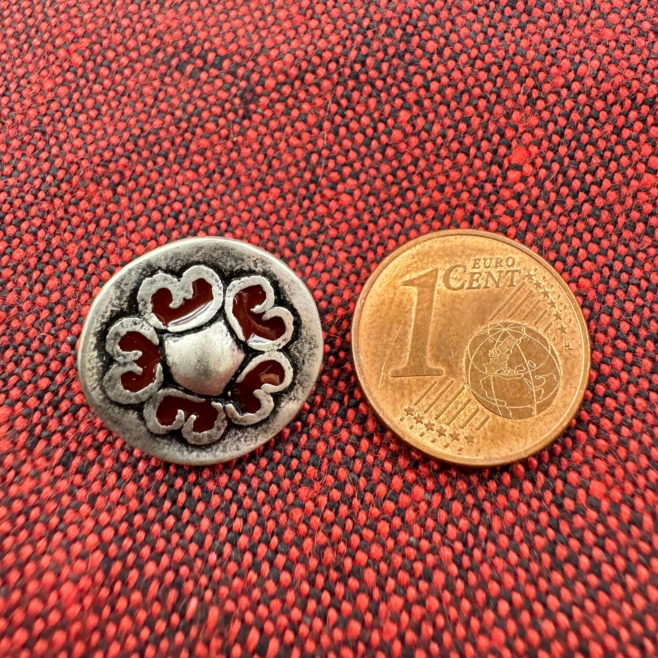 Medieval Buttons, Dirndl Buttons, Metal, Antique Silver Colored, 1,5 Cm ...