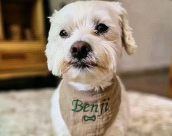 Dog bandana, dog bandana, bandana with name, personalized dog bandana, dog accessories, pet, pet fashion, dogs