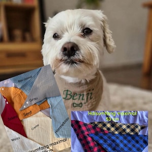Large dog scarf, dog scarf, scarf with name, personalized dog scarf, dog accessories, pet, pet fashion, dogs
