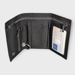 Chain Wallet, Cordura, Tri-Fold, Heavy Duty, ID Window, 3 Card Slots, Large Cash Pocket