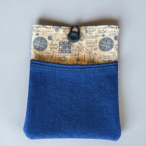Padded Cork Book Sleeve with Pocket and Closure, Kindle E-reader Protector