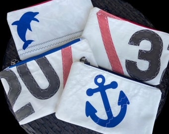 Upcycled Sail Zipper Pouches