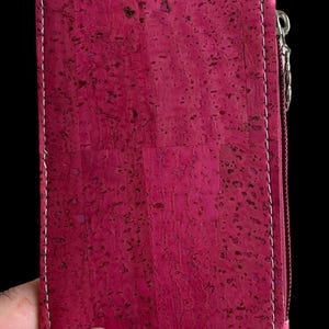 Pinky Blue Plaid Mini Vegan Wallet