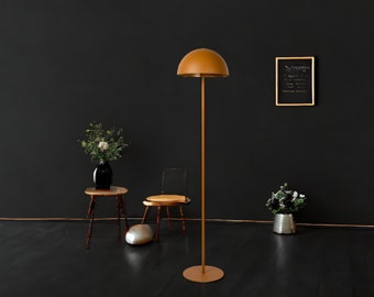 Modern Mushroom Floor Lamp for Living Room Decor - Metal Study Room Floor Lighting,Creative lighting,Orange floor lamp,Modern floor lamp