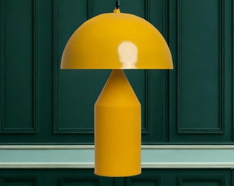 Whimsical Yellow Mushroom Table Lamp,Fairy Tale Accent Light,Decorative Night Lamp,Charming Gift Idea,Minimalist table lamp,Modern ligting