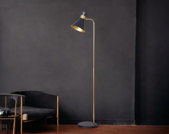 Lampadaire industriel en métal - Un éclairage moderne pour votre espace de vie, Lampadaire dôme, Lampadaire moderne, Lampadaire noir,Lampadaire de chambre à coucher