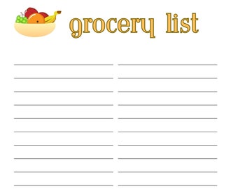 Simplify Your Shopping: Printable Grocery List Template