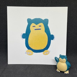 Snorlax Art Print 5x5