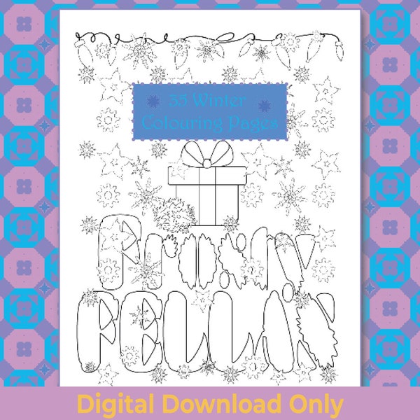 Winter Colouring Pages-Frosty Fellas-Instant Printable Download-Sugarplum Fairies, Ice Queens, Gingerbread Chefs, Gnomes & more!