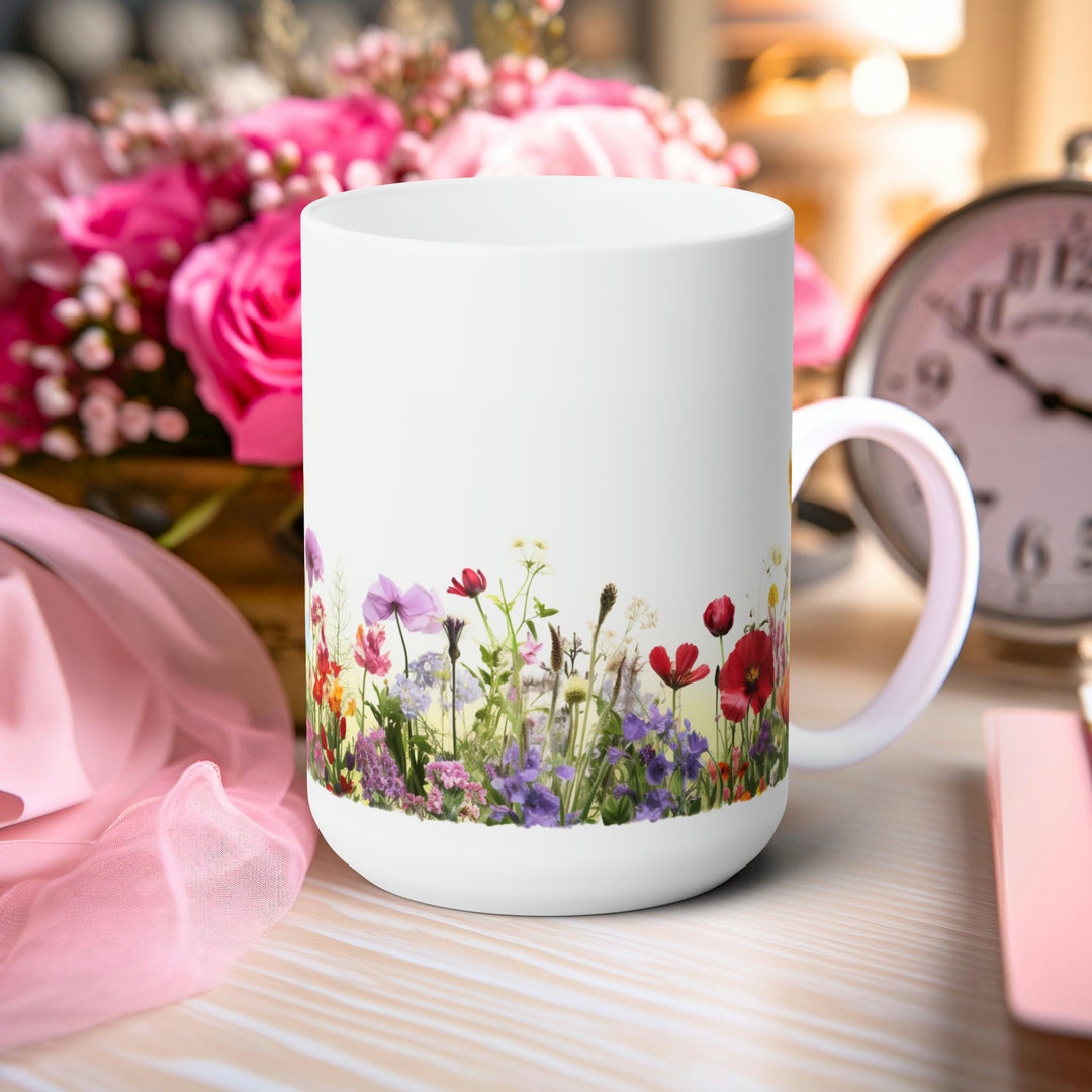 Wildflowers in the Gardenceramic Mug 15oz - Etsy