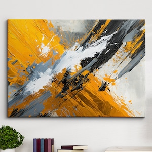 Paint Splash Splatter Abstract Painting Framed Poster Print & Framed Canvas Wall Decor Art Painting Home Living Room Art Gift Idea