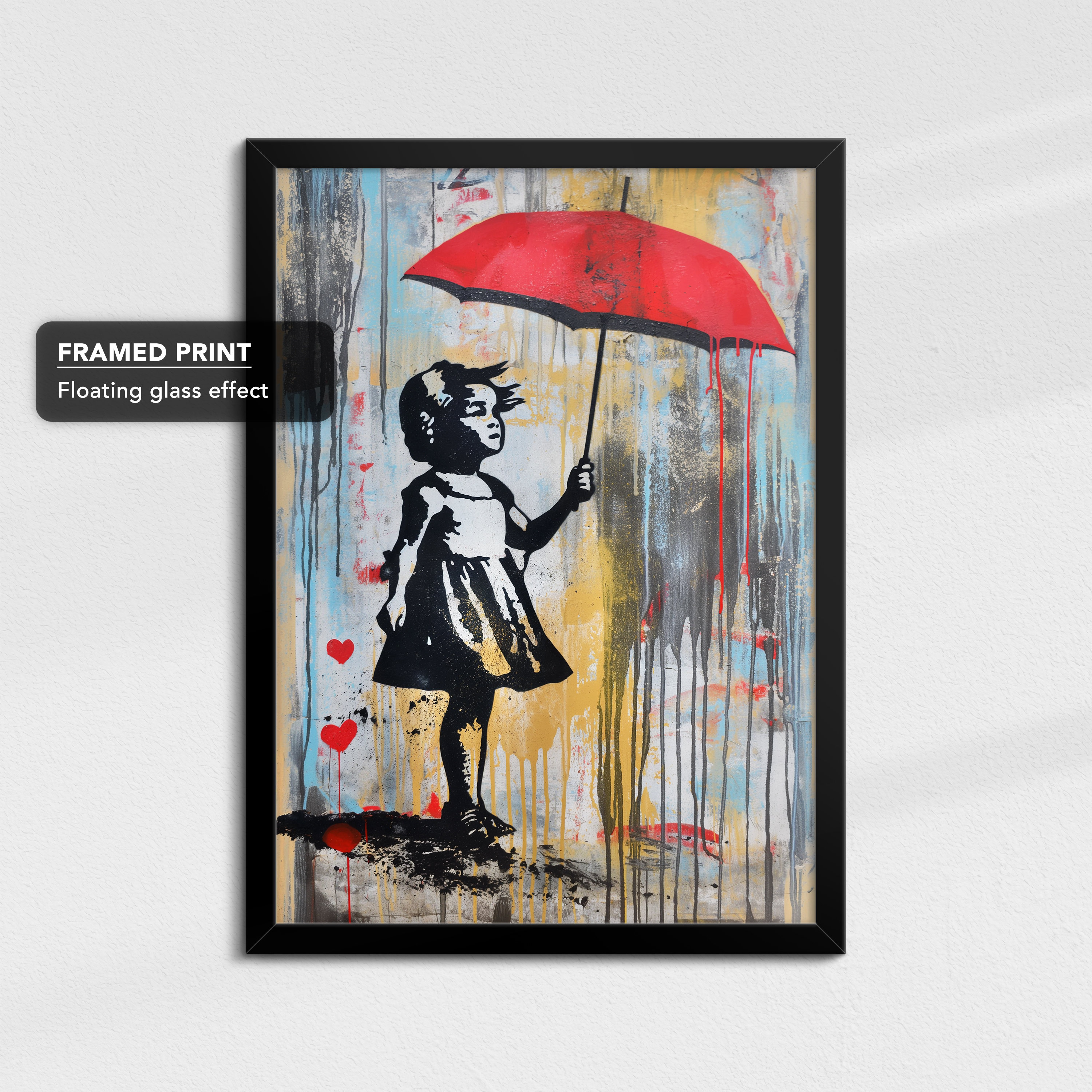 Ragazza Con Cuore, Banksy Street Art, Stile BANKSY, Ragazza - Foto 10