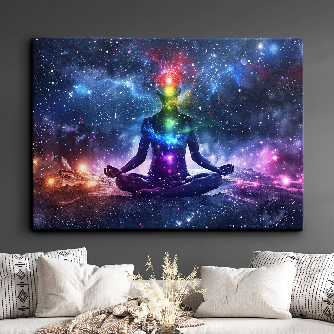Chakra Body Spiritual Energy Abstract Oil Painting Framed Poster Print ...