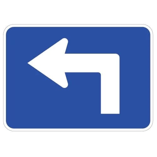 Advance Turn Arrow Auxiliary Sign, Blue, ASTM III, ASTM Type Iv - Etsy