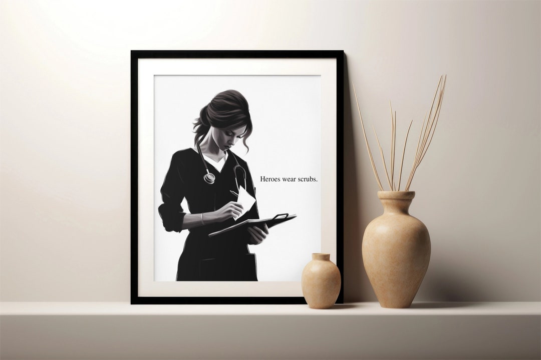 Nurse Poster Art Medical Student Wall Art / Room Decor, Doctor and