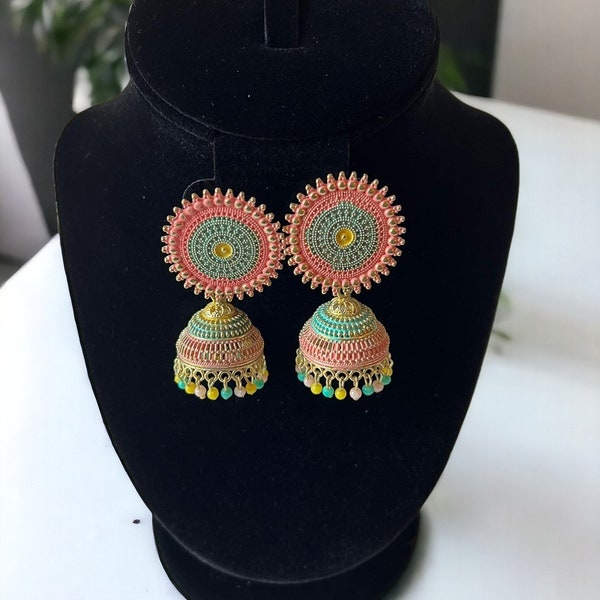 Colorful  Pakistani Jhumkas