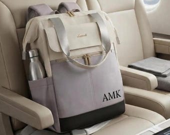 Personalized Top-Loading Travel Carry-On, Nurse Medical Tote, College Laptop Backpack, Graduation Gift with Monogram
