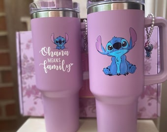 Custom Anime Lover Easter Gift, Personalized Lilac Water Bottle with Handle, Kawaii Gift for Teen Birthday, 40 oz Tumbler for Mother's Day