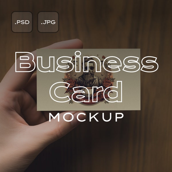 Business Card Mockup, Editable Template, Photoshop Smart Object, High Quality PSD, 9x5 business card, Instant download