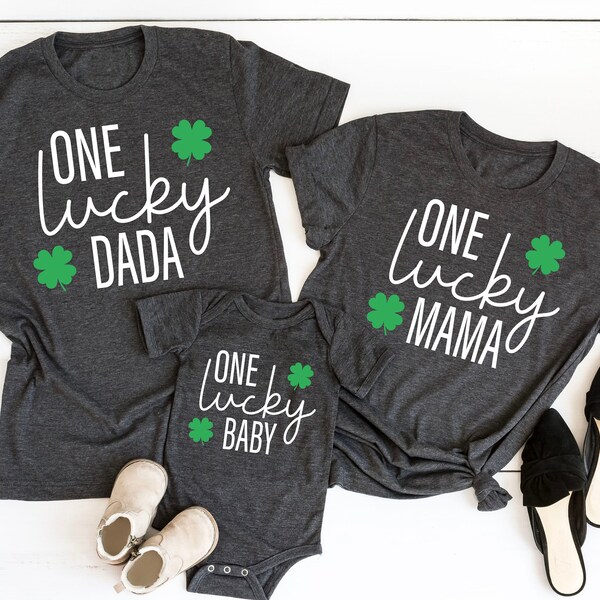 One Lucky Family Matching Shirt,One Lucky Mom Dad Baby Sister Brother,Matching Family St Patricks Day Shirts,Saint Patricks Day Family Shirt