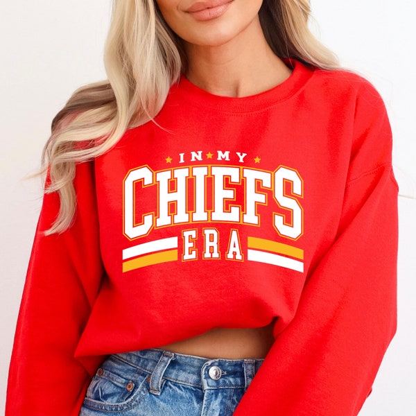 In My Chiefs Era Sweatshirt, School Spirit Shirt Football Chiefs Sweatshirt, Team Mascot Shirt, Football NFL Sweatshirt, Football Fan Gifts