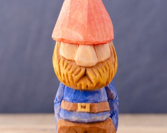 Hand Carved Garden Gnome