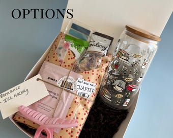 Paquete de cuidado para amantes de los libros, juego de regalo de lectura, caja de regalo literaria para ratones de biblioteca, cita a ciegas con bibliófilos, regalo de lectura acogedor para ella, juego de libros