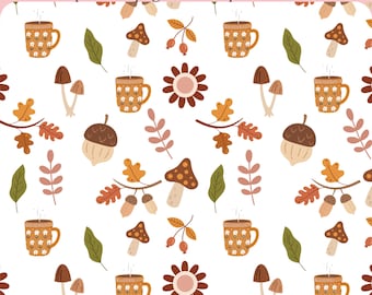 Patrón sin costuras de otoño PNG: Papel digital acogedor de otoño (30 x 30 cm)