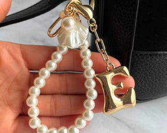 Llavero con forma de burbuja, con forma de burbuja, con clip para bolso, llavero con forma de burbuja, ideal como regalo con inicial.