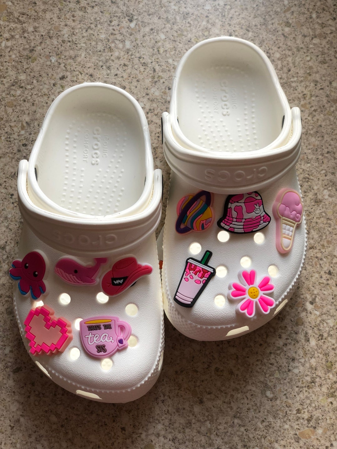 Croc Charms Bundle Pink Croc Jibbitz Accessory for Shoe Clogs Cute Girl