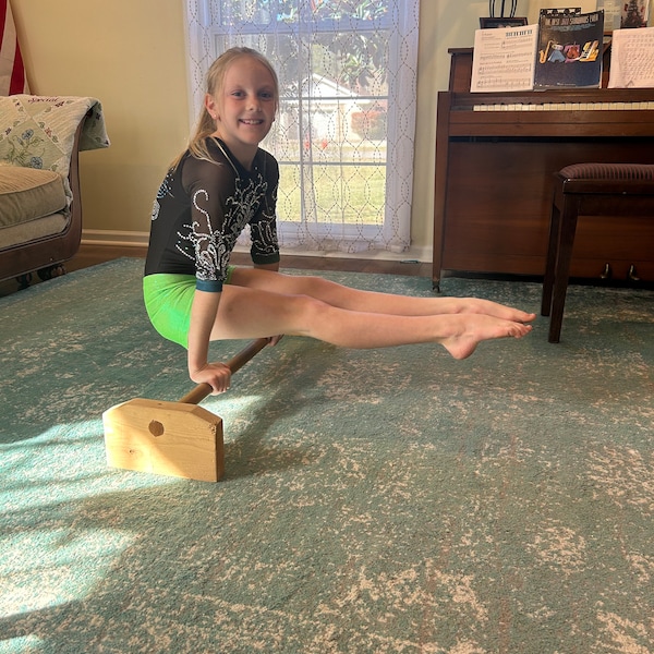 Wooden Floor Bar Handmade by a Gymnastics Dad! High Quality and Lifetime Guarantee!  CrossFit Yoga Fitness Gym Handstands