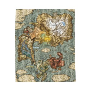 Elden Ring Map Lands Between Throw/Blanket | Velveteen Plush Blanket | Videogame, Elden Ring, Gamer, Gaming, Nerdy Gifts