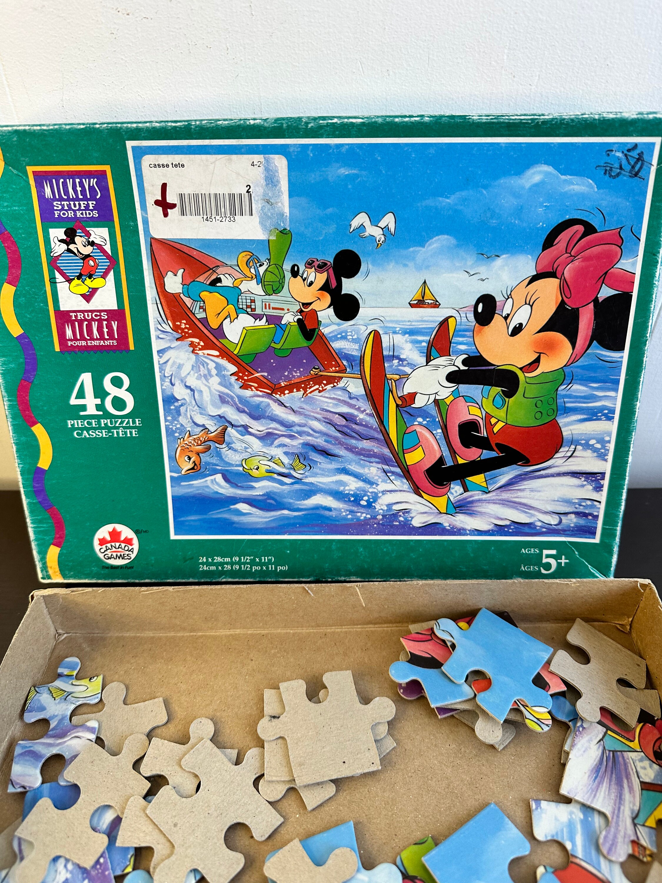 Walt Disney Vintage Puzzle Donald Duck Mickey Mouse 1990s Puzzle