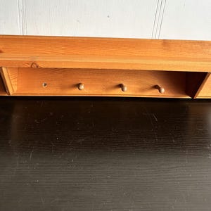 Vintage Wooden Coat Rack - Rustic Wall Hanger - Old Peg Rack - Unique Clothes Rack - Wall Hooks - Entryway Decor - Farmhouse Cabinet.