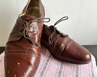 靴 Vintage 70s Italy Made Leather Loafers Vintage 70s Chunky Heel Leather Fringe Platform Loafers