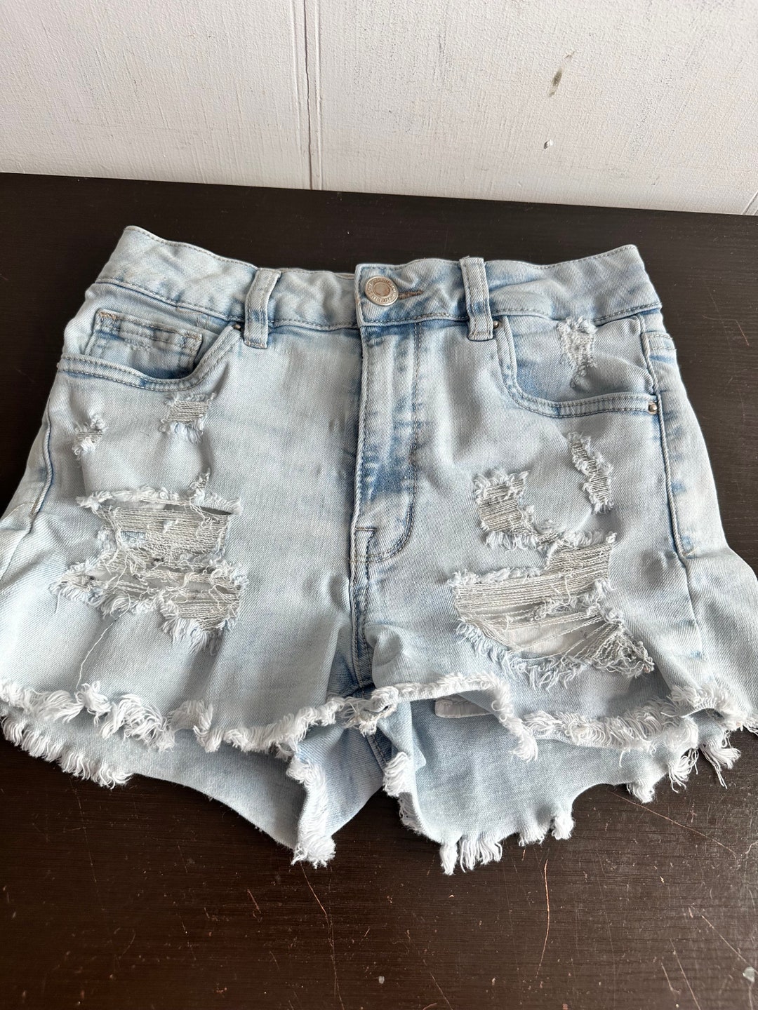 Jeans Strappati Tagliare Jeans In Shorts Sfilacciati Pantaloncini