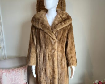 Vintage 70s Brown Mink Fur Coat , Vintage Mink Jacket , True Vintage.