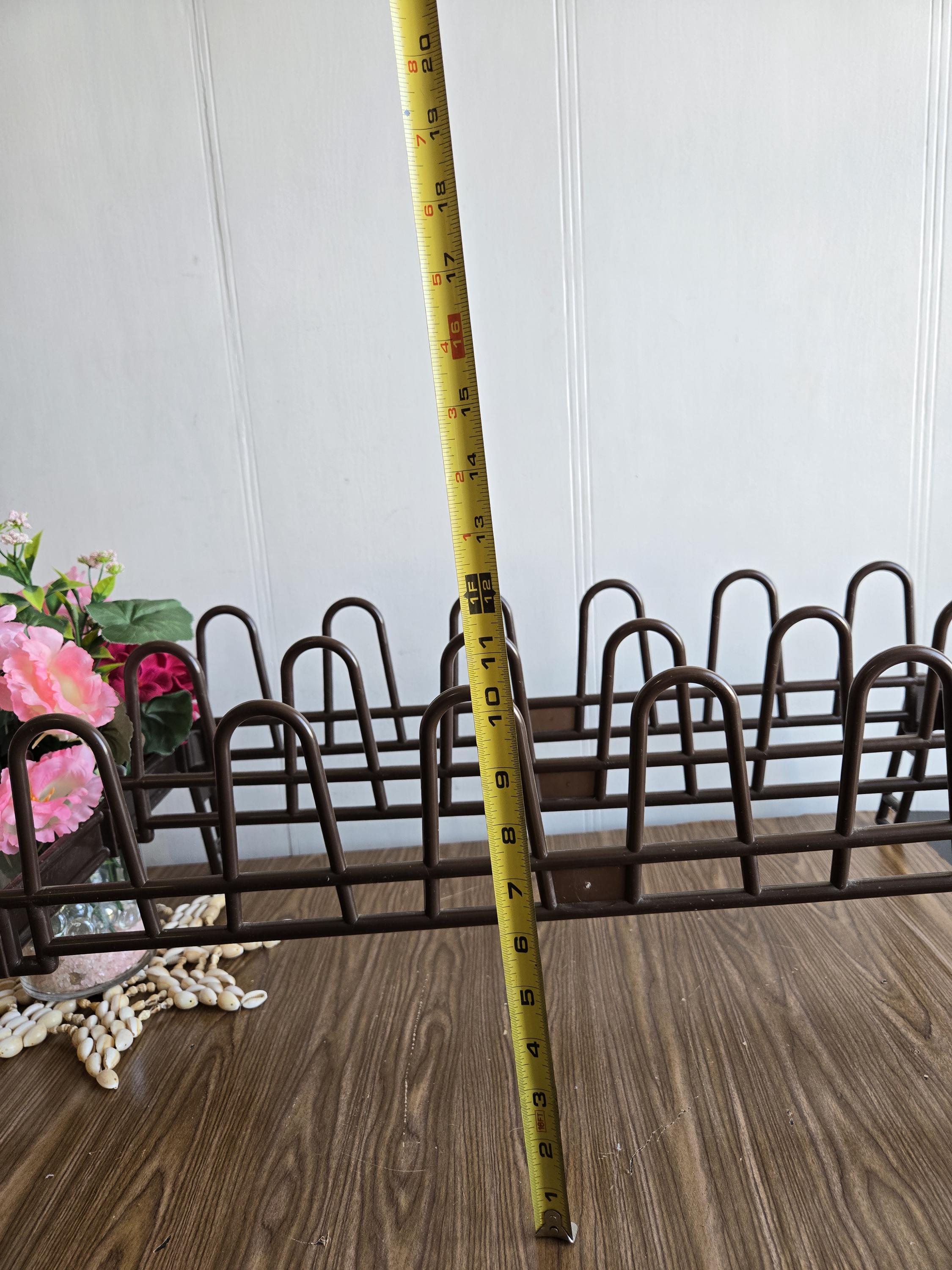 Vintage Retro 80s Brown Shoe Rack ,plastic ,9 Pair Storage ,3 Tiers ...