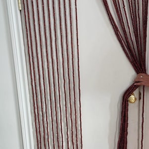 Vintage BeadedString Holzperlenvorhang-Naturholzperlen-Türperlen-Türvorhang, Stränge-Brise
