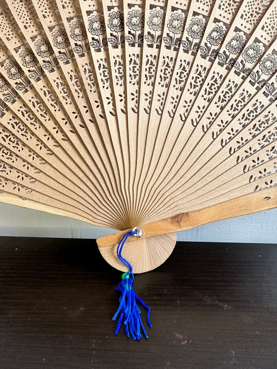 Vintage,Wooden Fan,Hand Fan,Folding Fan,Oriental … - image 4